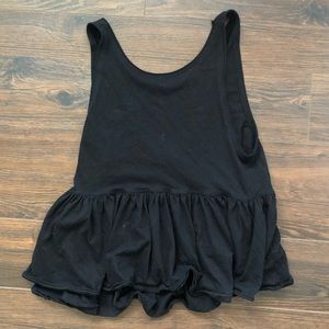 FREE PEOPLE Black Babydoll Tee